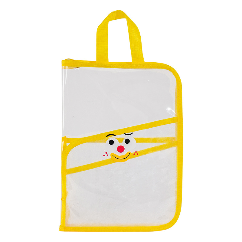 Nueva expresión divertida, bolsa de archivo transparente, bolsa de archivo, linda bolsa de papel de prueba especial para exámenes de estudiantes, bolsa de tutoría portátil