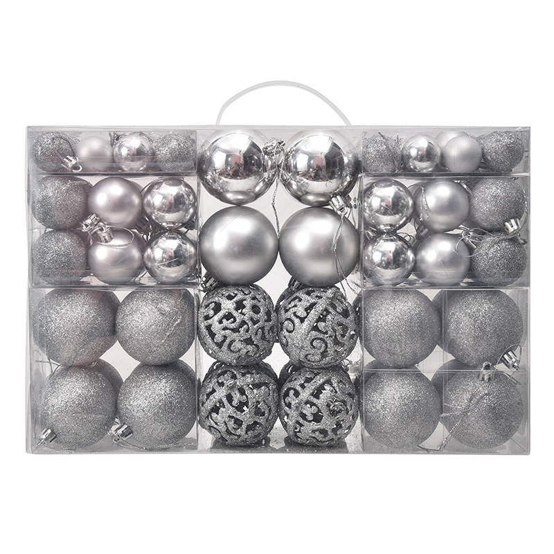 Ventas Directas de fábrica 3/4/6cm100pcs BOLA DE Navidad caja de regalo traje de galvanoplastia Bola de plástico hueco decoración de la Navidad