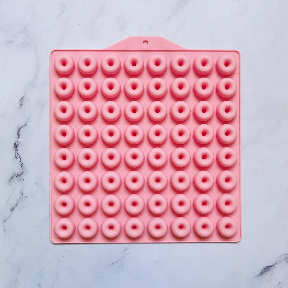 64 Donuts 384 molde de silicona para pastel de chocolate molde de pan herramientas de panadería