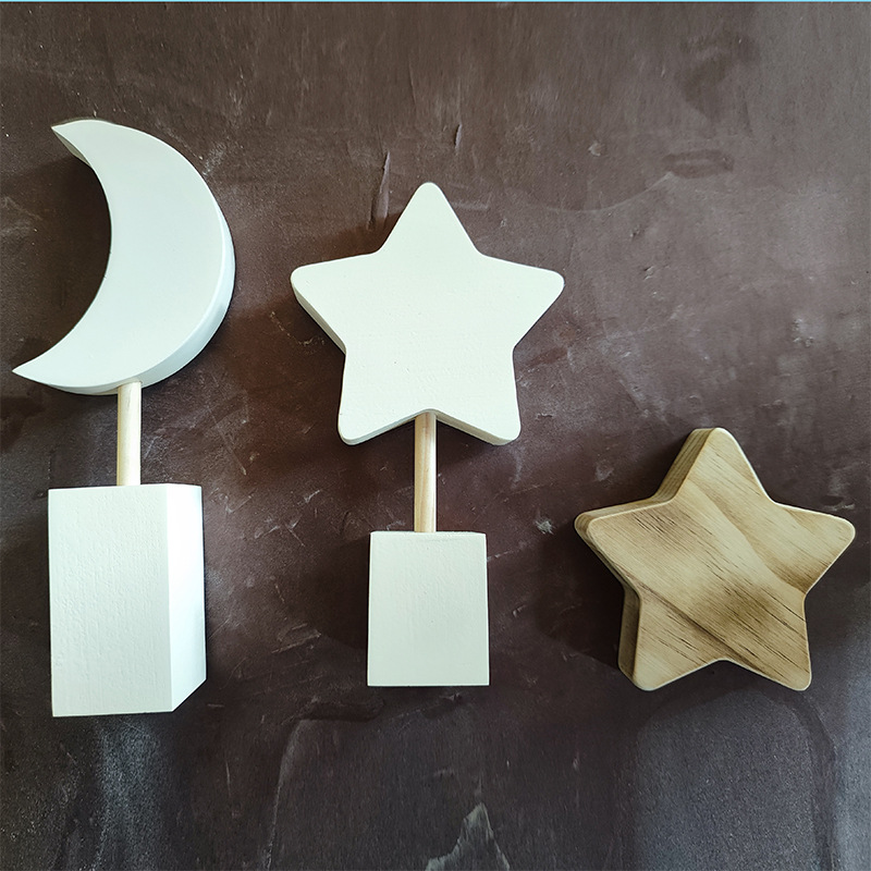 Stars and Moon Three-Piece Set of Ornaments, Baby Room Decoration, Three-Pack, Note Number Sij0566