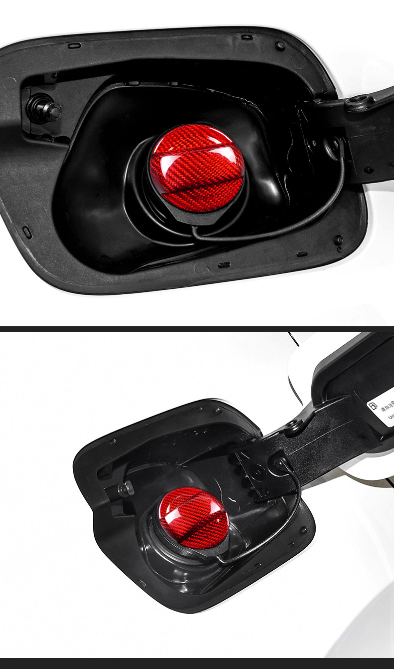 Suitable for Volkswagen Audi Genuine Carbon Fiber Fuel Tank Knob Cover Decorative Sticker Cross-Border Source Factory