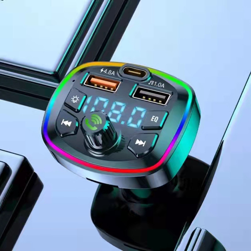 Cross-border E-commerce Direct Sales Car BlUetooth MP3 Player Hands-free Call Voice AnnoUncement PD Fast Charging U Disk