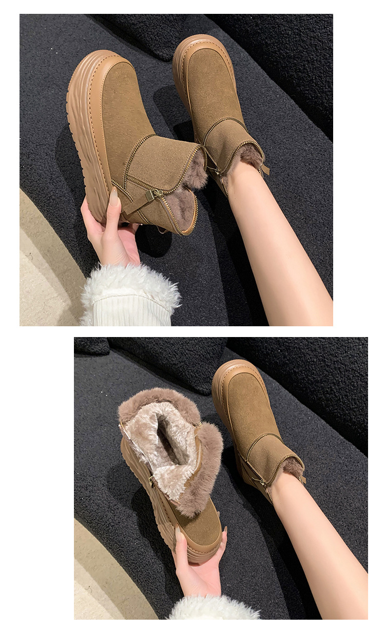 2023 Winter New Thick Bottom Plush and Thick Warmth Northeast Cotton Boots_voghion.com