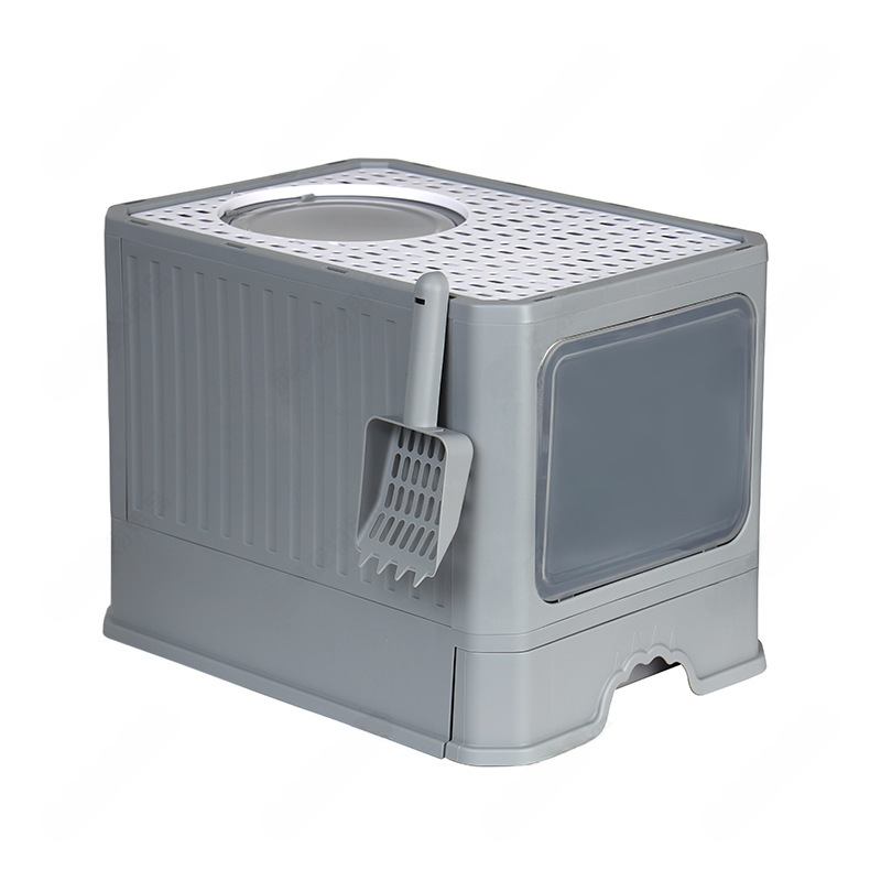 Extra Large Fully Enclosed Foldable Drawer Style Deodorizing Cat Litter Box Super Large Splash Proof Cat Supplies
