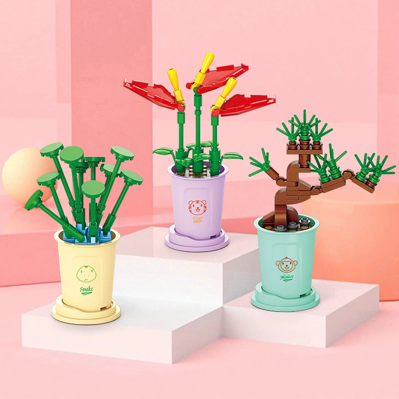 Brother, constructor, toy, small particles, bouquet, DIY, Birthday gift
