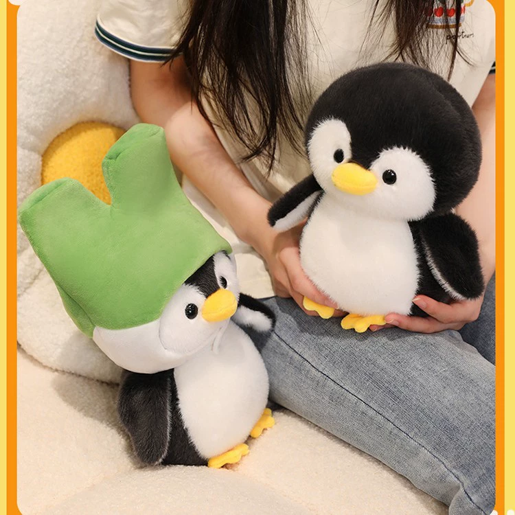 Cute pillow for sleep, plush girl doll, toy, pinguin, Birthday gift