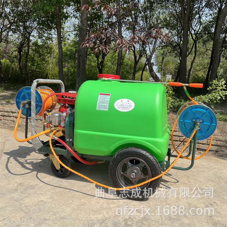 果园专用汽油推车打药机 高压地面清洗机 拉管式农用打药机直销