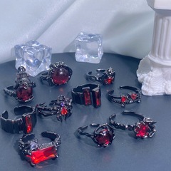 輕奢個性小眾設計感復古暗黑開口戒指冷淡風高級感氣質疊戴指環