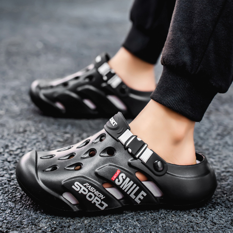 Zapatos con agujeros de Baotou transfronterizos para hombres, verano nuevo estilo, plataforma para el hogar, zapatos de playa al aire libre, sandalias de oficina
