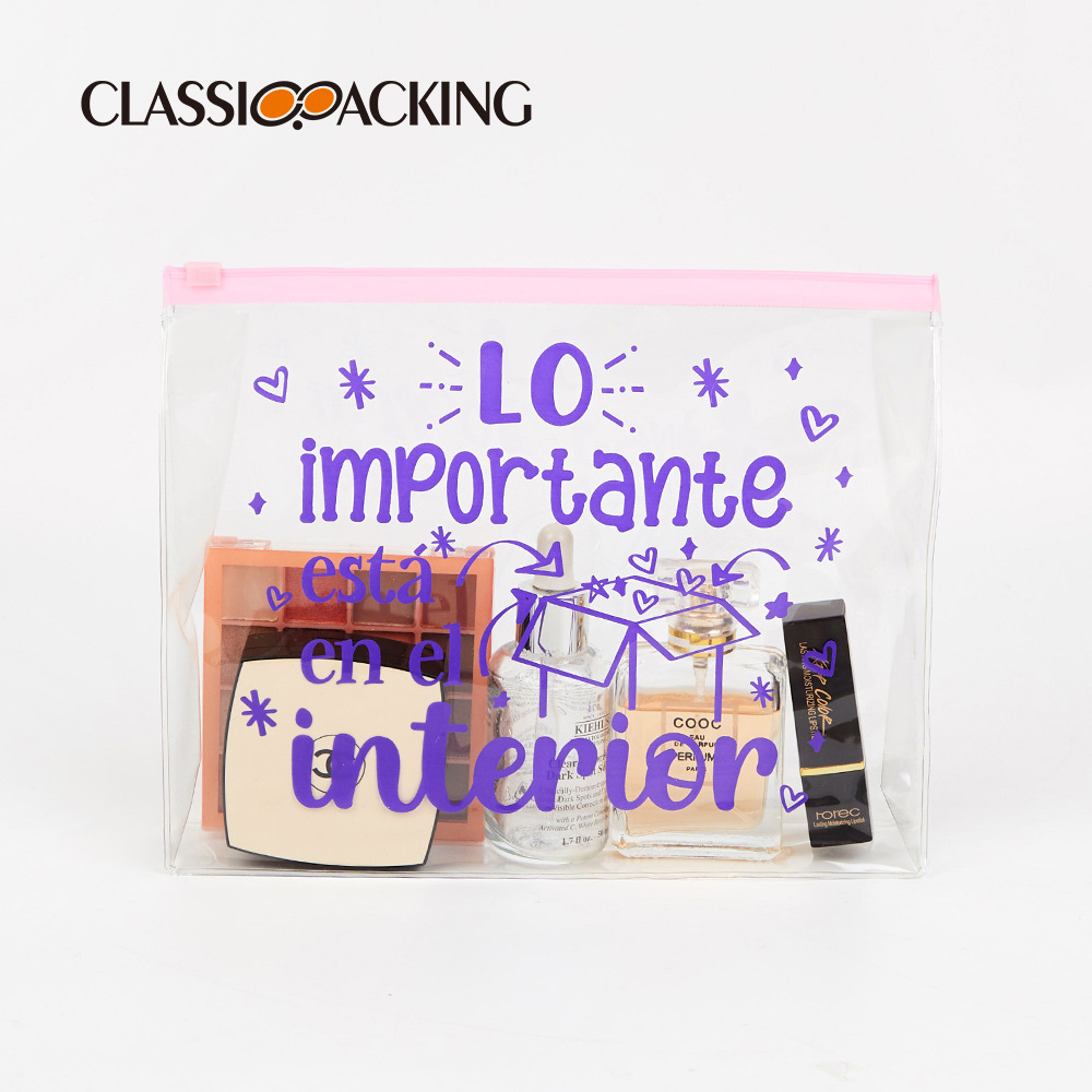 Venta al por mayor de gran capacidad bolsa de almacenamiento de PVC impermeable bolsa de lavado portátil transparente simple bolsa de almacenamiento de cosméticos