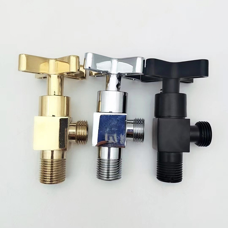 Copper Square Triangle valve copper square wall switch water stop valve square angle switch angle valve faucet