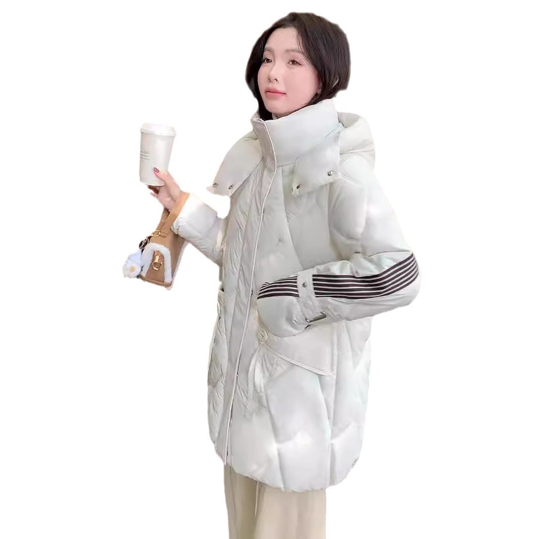 2024 nueva moda coreana suelta y gruesa chaqueta de algodón con capuchón chaqueta de algodón de moda