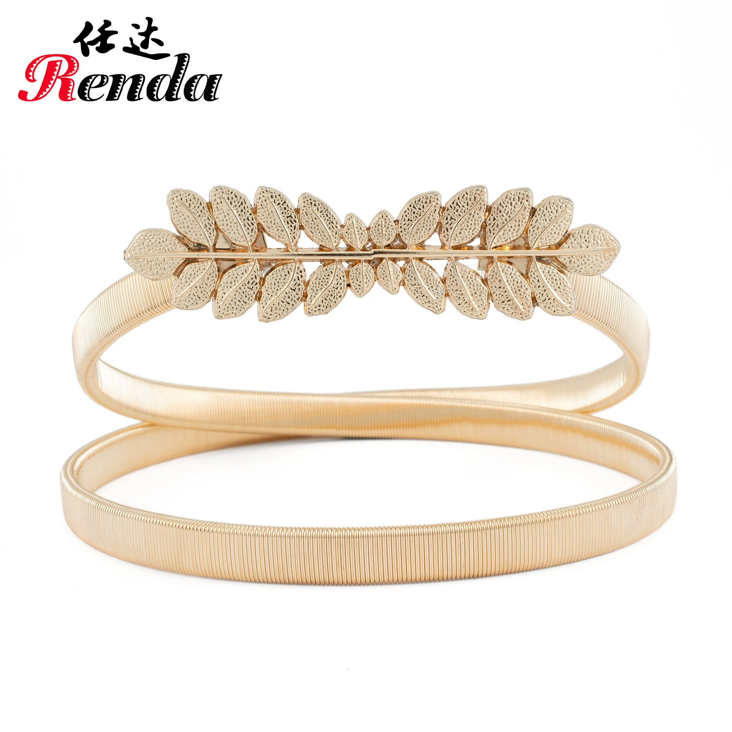 Metal elastic universal brand waist belt for leisure