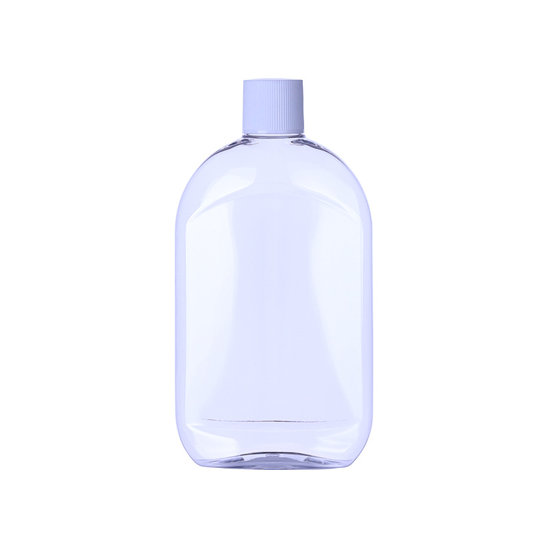 투명 병 500ml + 흰색 나사 캡