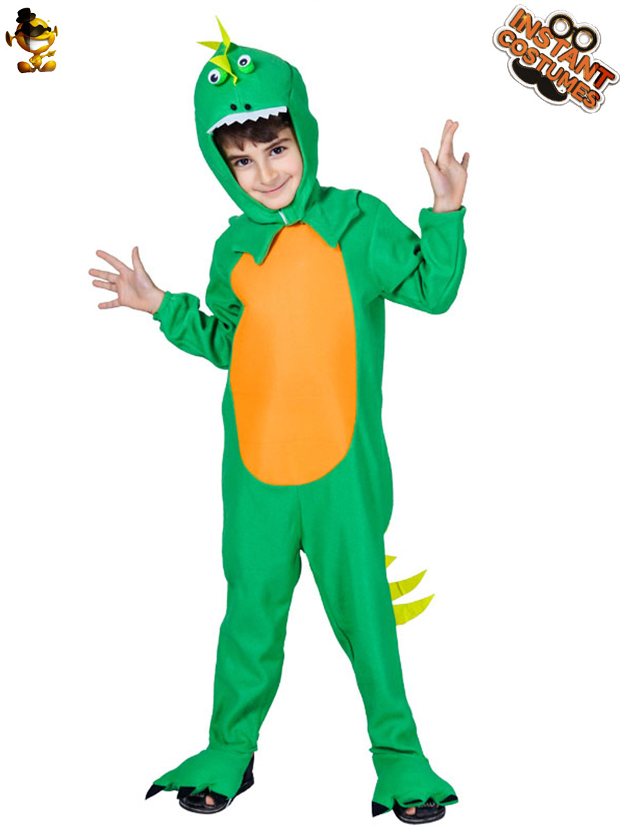 Halloween niño niños lindo divertido pequeño dinosaurio traje de cosplay dinosaurio traje de rendimiento de la etapa image 3