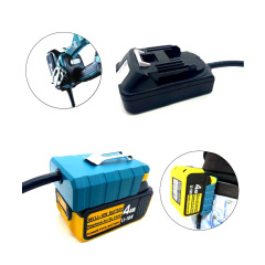 Suitable for 18V Makita, DeWalt, Bosch, Milwaukee Lithium-ion Battery Tools Weight Reducer Connector with Interchangeable Extendable Cord