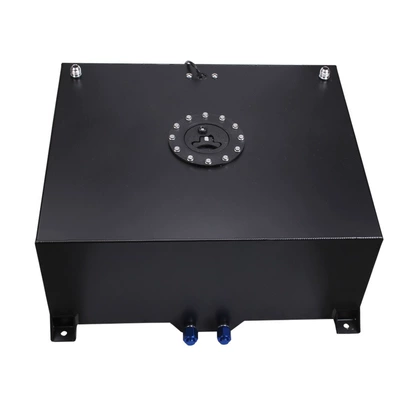 Car Modification Parts 80L Square Auxiliary Fuel Tank Aluminum Racing Fuel Tank Plastic Cover with Sensor (Fuel tank) - black