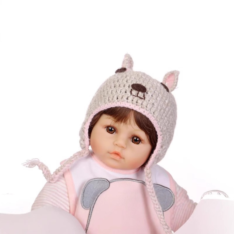 Muñeca niña jugar casa juguete realista bebé simulación muñeca lindo pegamento suave bebé