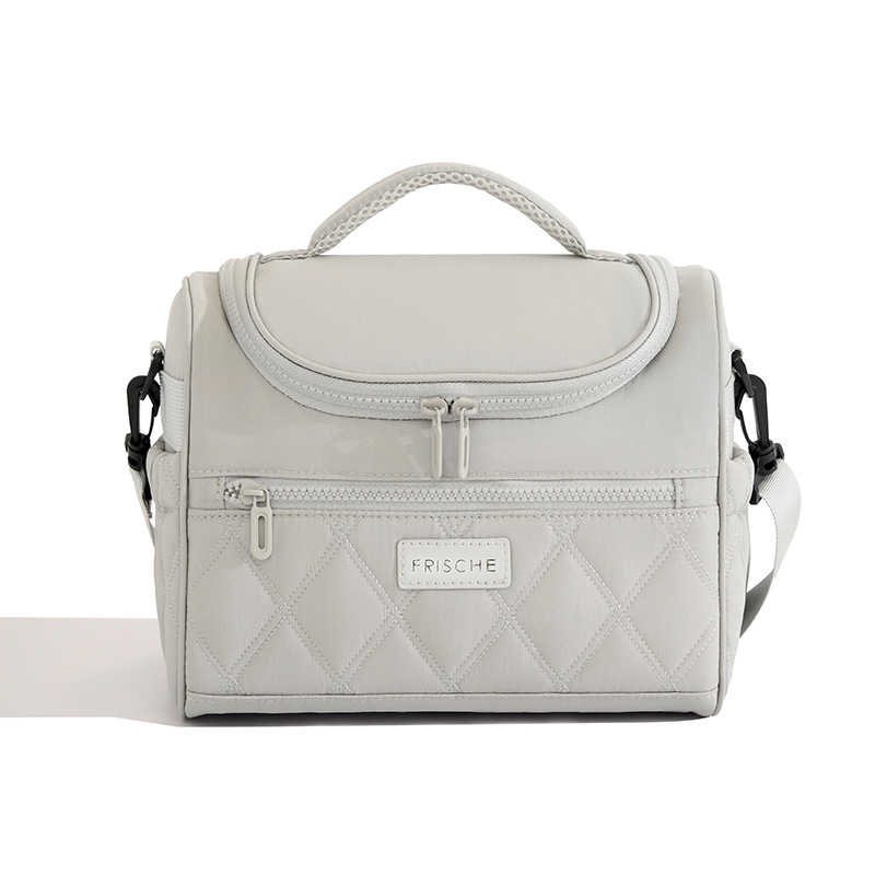 Nueva bolsa de almuerzo portátil de oficina bolsa de almuerzo de estudiantes bolsa de aislamiento térmico al aire libre bolsa de hielo de cubierta curva