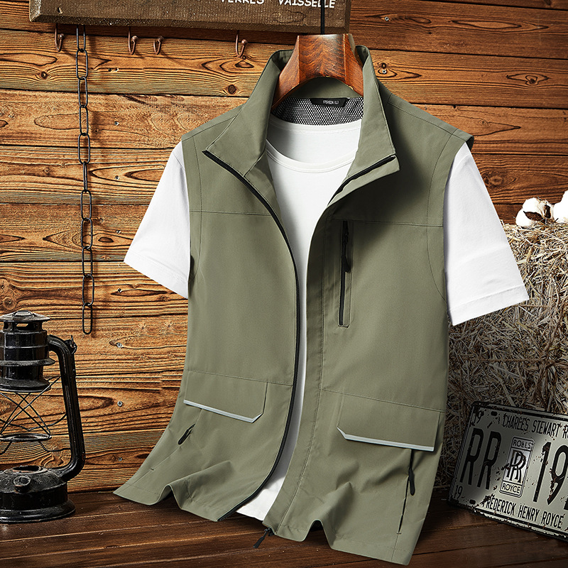 Equipo chaleco superior LOGO fotografía al aire libre hombro voluntario publicidad clips caballo ropa de trabajo chaleco de fragancia