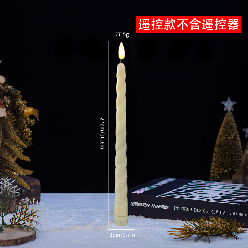 跨境新款led电子蜡烛 绕灯串塑料长杆蜡烛灯节日氛围感装饰蜡烛灯|undefined