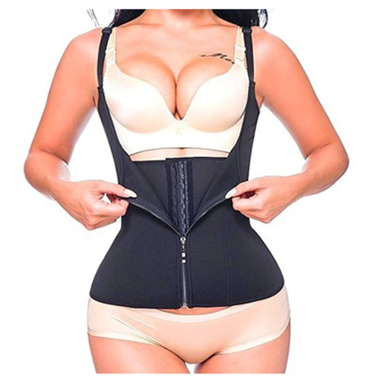 Belly Contracting faja corte cremallera corsé al por mayor tres pecho cintura sello ajustable corsé cuerpo que forma la ropa interior