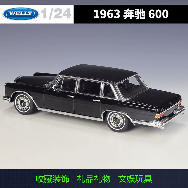 WELLY Willi 1:24 Mercedes -Benz 1963mercedes Benz 600 имитационная сплавная готовая модель автомобиля