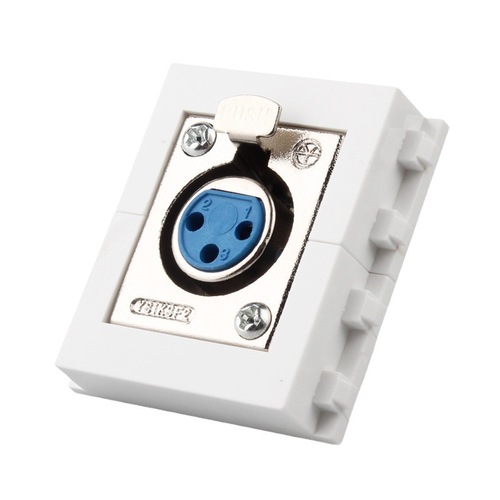 Type 128 locking female XLR module microphone XLR female three-hole three-core switch ground panel socket