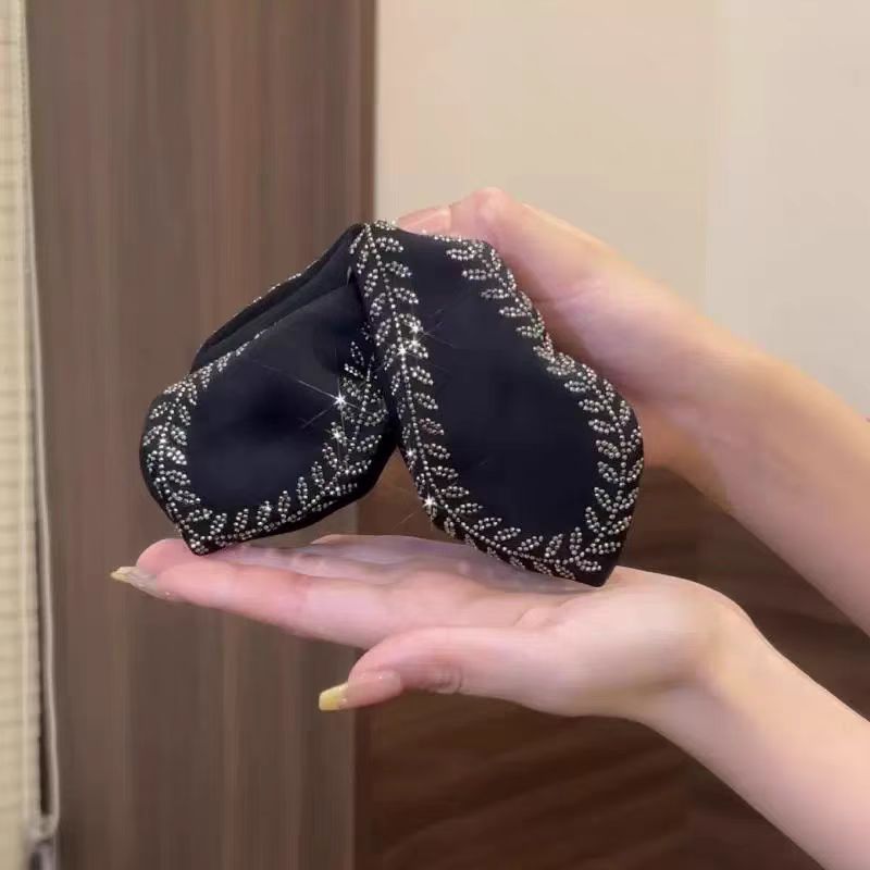 韩式设计感叶片麦穗鲨鱼夹百搭高级感发卡后脑勺发抓布艺头饰|undefined