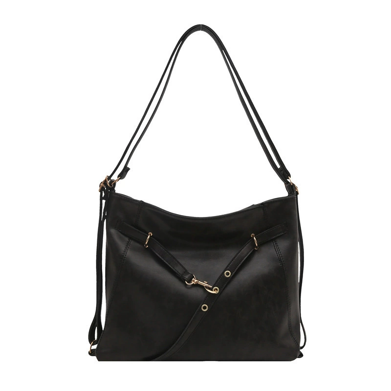 Shoulder bag retro one-shoulder, Korean style tote — lightweight 0.23 kg, black/coffee/brown