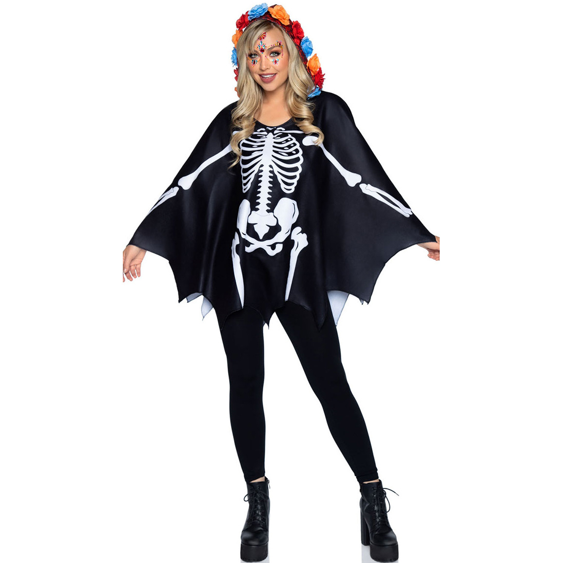 Disfraces de Halloween 2024 M-XL ropa de esqueleto capa traje nuevo horror muerte calavera capa disfraz de pareja disfraz de Halloween