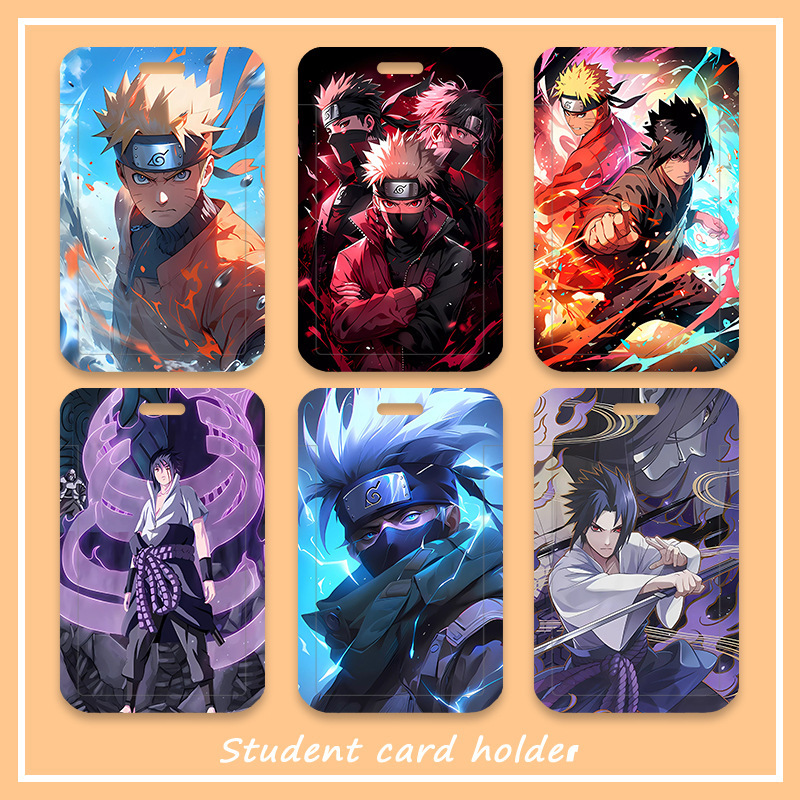 Naruto Collection Cartoon Animation Cute Protective Set Campus Student Meal Cartoon Bus Identity Card Set