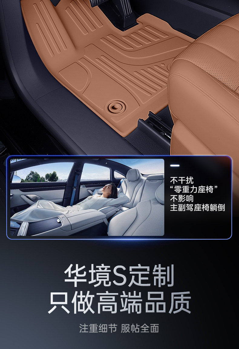 Suitable for Huajing S Floor Mats Tpe2026 Model Wuling Car Accessories Interior Modification Supplies Trunk Mat Carpet