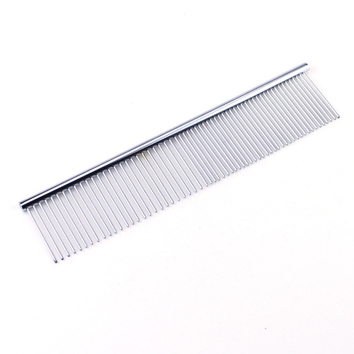 Special pet comb, electroplated stainless steel row comb, dense toothed comb, cat and dog grooming comb, Teddy Golden Retriever supplies