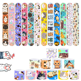 New Pvc Snap Ring Cartoon Cute Pet Kitten Cross-Border Party Decoration Wristband