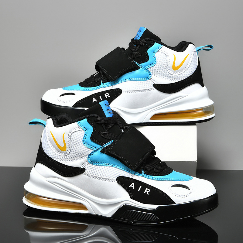 2022 New Spring and Autumn High-top Basketball Shoes Cross-border Air Cushion Shoes Trendy Men's Shoes Sports Running Shoes Korean Style Casual 2022 New Spring and Autumn High-top Basketball Shoes Cross-border Air Cushion Shoes Trendy Men's Shoes Sports Running Shoes Korean Style Casual