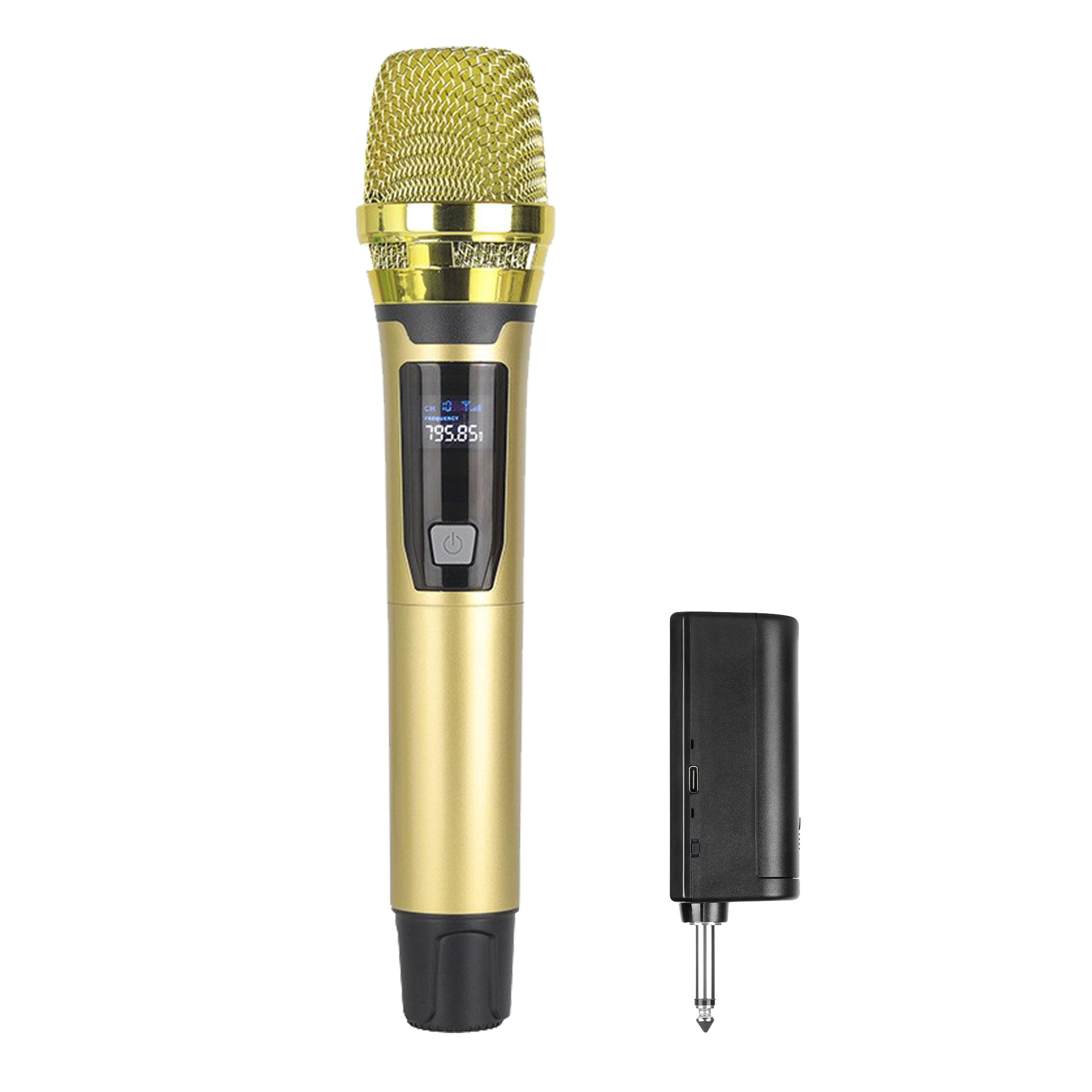 Cross-Border Wireless Microphone One-To-One Ktv Professional Outdoor Stage Performance Dynamic Handheld Rechargeable Microphone