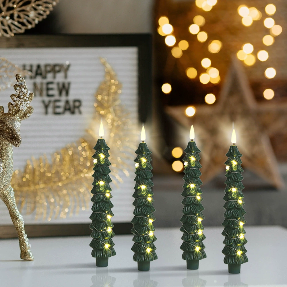 Трансграничный популярный светодиодный рождественский светящийся светильник, веревочный стержень, 10 клавиш, пульт дистанционного управления, рождественское украшение, атмосфера, цифровая свеча