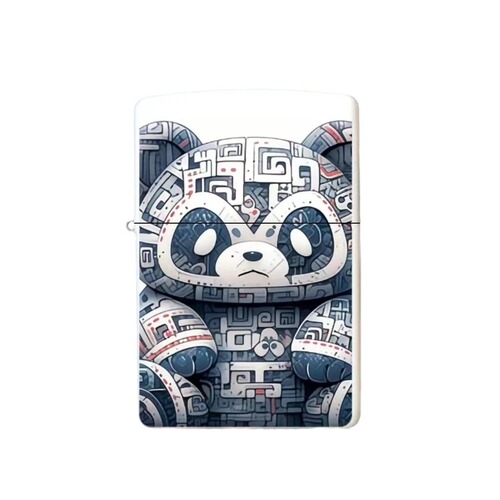 Blue and white porcelain panda lighter, metal windproof kerosene lighter, INS style blue and white lighter supports dropshipping