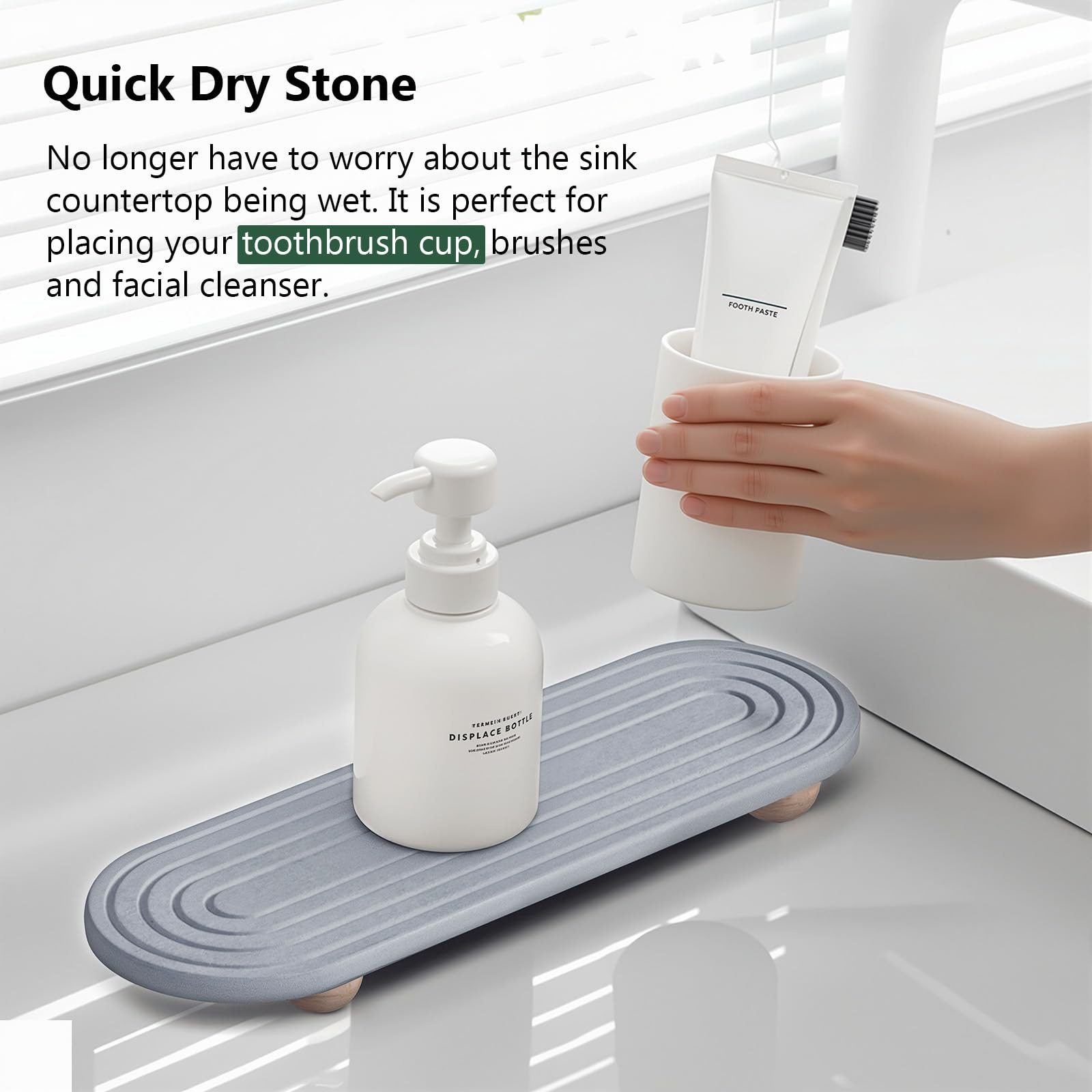 Lodo transfronterizo de diatomeas limpieza de barro lavabo almacenar taza de agua absorción de agua secado rápido estante de almacenamiento cocina mesa cocina cojín de taza de drenaje