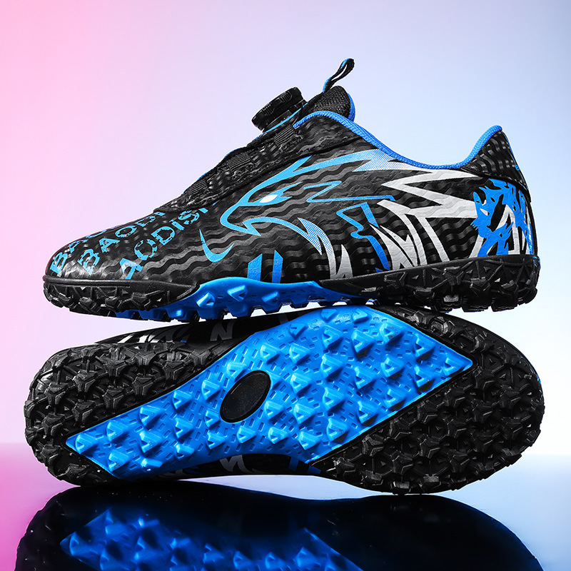 Zapatos de Fútbol Infantiles con Cierre Giratorio de Gamuza y TPR Transpirables para Entrenamiento