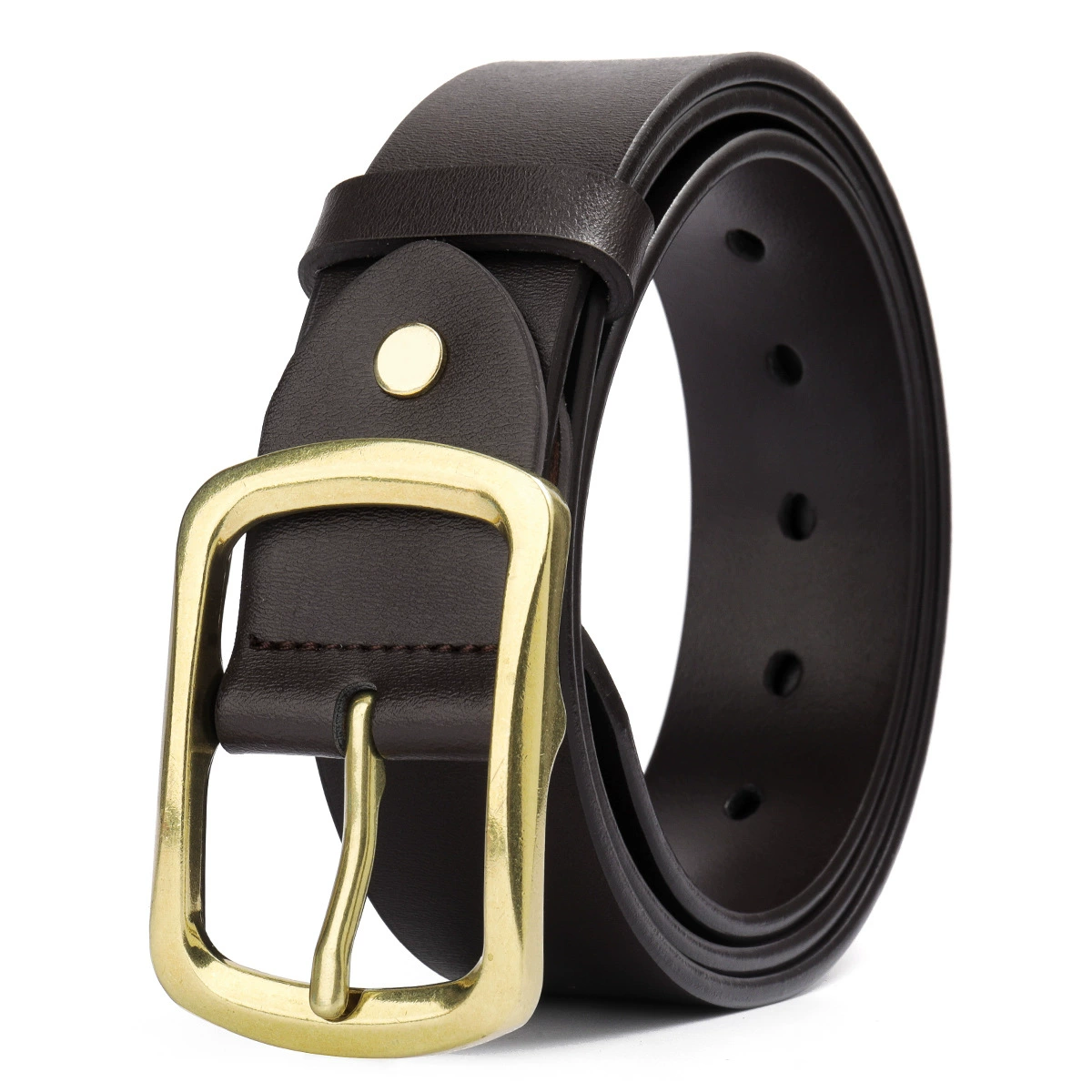 Leather universal retro belt, style, genuine leather