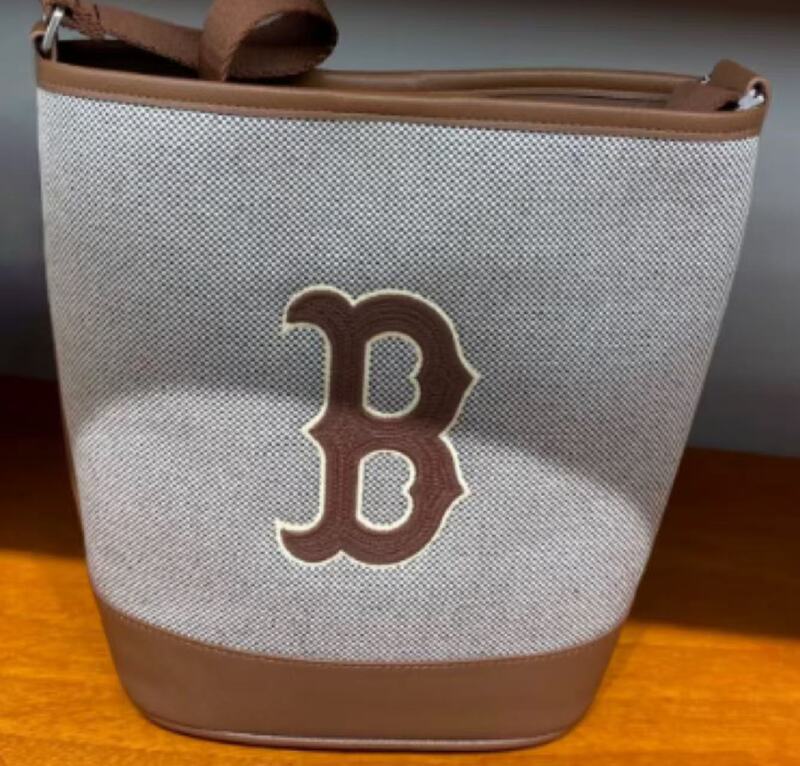 MLB水桶包新款大容量帆布斜挎包NY经典刺绣通勤百搭轻便单肩包|undefined