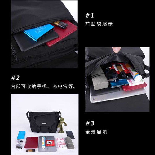 Japanese trendy brand tool style crossbody bag men's student large capacity messenger bag men's and women's street functional style shoulder bag