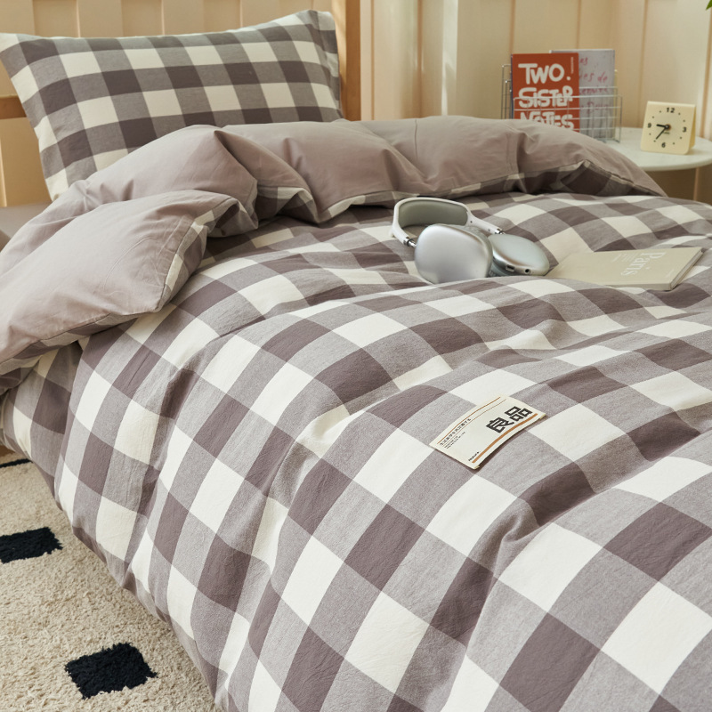 Ropa de cama de tres piezas para dormitorio de estudiantes universitarios de algodón puro 90x190 literas individuales para la apertura de la escuela secundaria