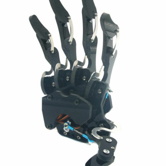 仿生机械手指机械臂亚克力五指单独动小舵机特价轻巧演示教学培训
