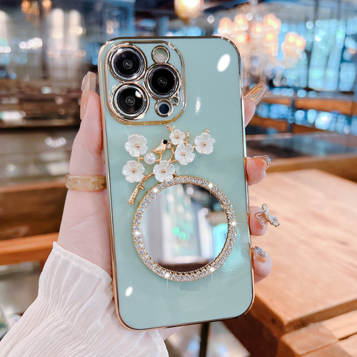 Suitable for iPhone 14 Promax mobile phone case trendy brand rhinestone mirror Apple 15 protective cover new 13 high-end