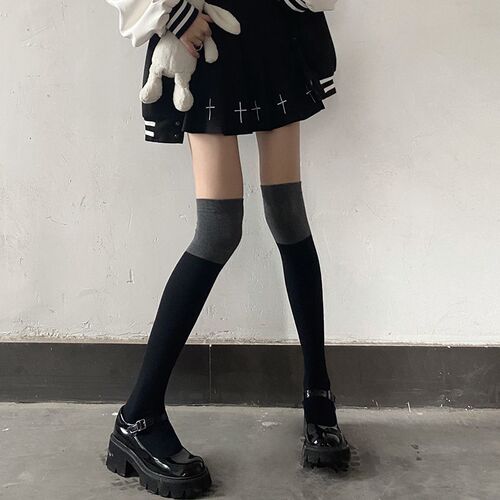 Spring and Autumn New Over-the-Knee Socks Slimming Calf Socks Japanese Cotton Pile Socks Women's Long JK Socks Manufacturer Wholesale