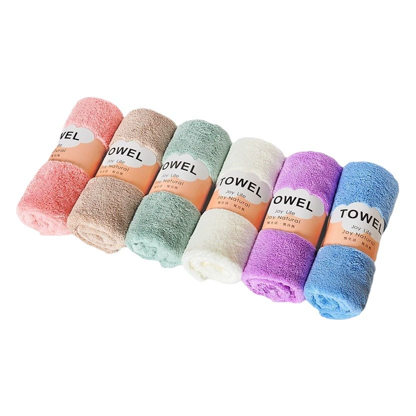 Полотенце из кораллового флиса, 5 шт., Впитывающее без ворса, домашнее полотенце для лица для взрослых, полотенце для сушки волос, мягкое, быстросохнющее, не выцветает