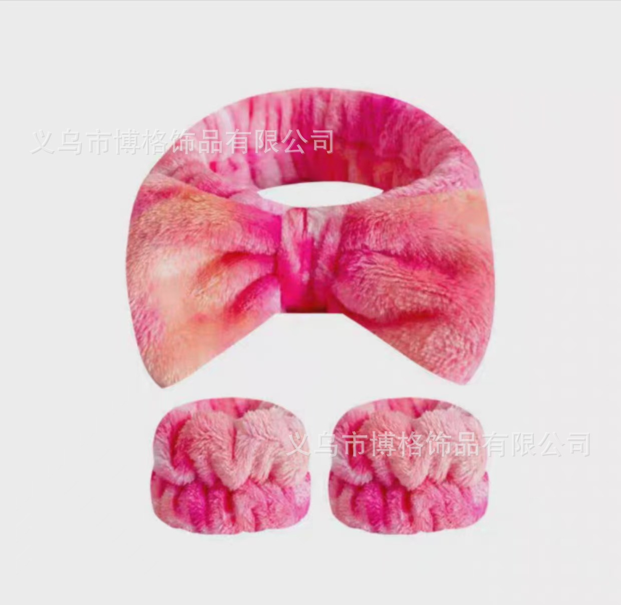 Europa y los Estados Unidos tiñidos transfronterizos fabricantes de correa de cabello de arco directamente para mujeres lavar la cara SPA correa de cabello de franela correa de cabello